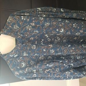 Beautiful Tommy Bahama XL men's button down shirt long sleeve silk and cotton